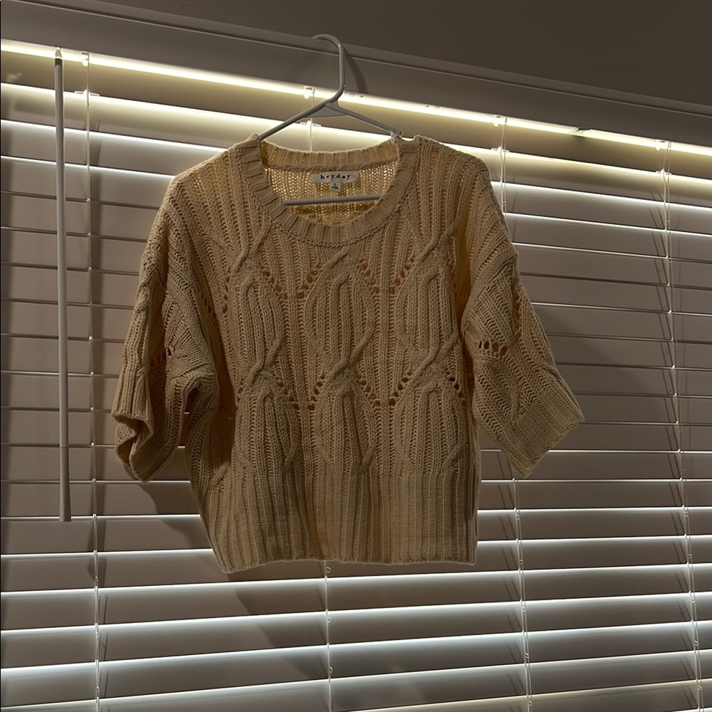 heyday Tan Knit Sweater Top